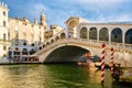 The Rialto Bridge over the Grand Canal in the city of Venice