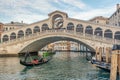 Rialto Bridge over the Grand Canal in Venice, Italy Royalty Free Stock Photo