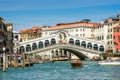 Rialto Bridge over the Grand Canal in Venice Royalty Free Stock Photo