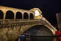 Rialto bridge (Ponte di Rialto) in Venice, Italy Royalty Free Stock Photo