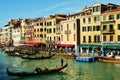 Rialto bridge surroundings, Venice, Italy, Europe Royalty Free Stock Photo