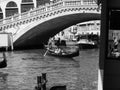 Rialto Bridge in Venice in black and white