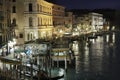 Rialto Vaporetto stop, Venice - night scene Royalty Free Stock Photo