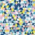 Riangle Seamless Background with Triangle Shapes of Different colors.