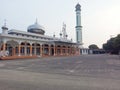 Riau, Indonesia. 9 October 2023: An-Nur Grand Mosque, Bagan Batu City, Bagan Sinembah District