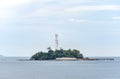 Takong Kecil Lighthouse build over Pulau Takong Kecil island in the Malacca strait