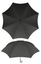 Blank black umbrella isolated template