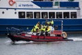 Rib boat with tourists, Flam, Norway Royalty Free Stock Photo