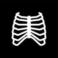 Rib cage. Skeleton anatomy human. Skeletal system cross section. Royalty Free Stock Photo