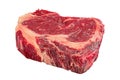 Rib eye fresh meat steak isolated on white background Royalty Free Stock Photo