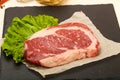 Rib eye raw steak Royalty Free Stock Photo
