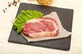 Rib eye raw steak Royalty Free Stock Photo