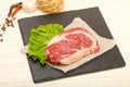 Rib eye raw steak Royalty Free Stock Photo
