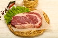 Rib eye raw steak Royalty Free Stock Photo
