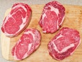 Rib Eye steaks Royalty Free Stock Photo