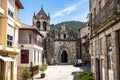 Ribadavia, Spain - Jul 02, 2023: Mendicant Spanish Gothic landmark. Santo Domingo Church and Convent. Ribadavia, Spain