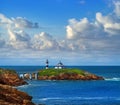 Ribadeo illa Pancha Lighthouse island Galicia Spain