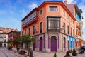 Ribadesella facades in Asturias Spain