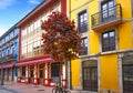 Ribadesella facades in Asturias Spain Royalty Free Stock Photo