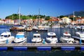 RIBADESELLA, ASTURIAS, SPAIN - MAY 15, 2019: Harbour and resort of Ribadesella