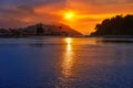 Ribadesella sunset in Asturias Spain