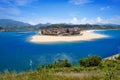 Ribadesella village aerial view in Asturias Spain Royalty Free Stock Photo