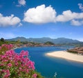 Ribadesella village aerial view in Asturias Spain Royalty Free Stock Photo