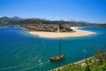 Ribadesella village aerial view in Asturias Spain Royalty Free Stock Photo