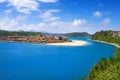 Ribadesella village aerial view in Asturias Spain Royalty Free Stock Photo