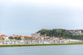 Ribadesella village aerial view in Asturias of Spain