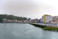 Ribadesella village aerial view in Asturias of Spain