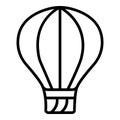 Ribbed hot air balloon icon, outline style Royalty Free Stock Photo