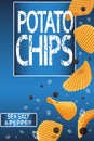 Ribbed potato chips Royalty Free Stock Photo
