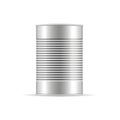 Ribbed Tin Can. Vector packaging mockup for your design.