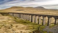 Ribblehead Viaduct by Drone, Yorkshire Royalty Free Stock Photo