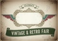 Ribbon above, while Vintage & Retro Fair is prominently displayed Royalty Free Stock Photo
