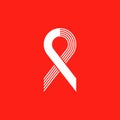 Ribbon aids symbol Royalty Free Stock Photo