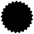 Ribbon also called Banners or Shapes with a casting shadow with a with angular, triangular shape on the edge in black