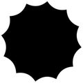 Ribbon also called Banners or Shapes with a casting shadow with a with angular, triangular shape on the edge in black
