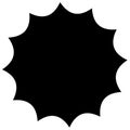 Ribbon also called Banners or Shapes with a casting shadow with a with angular, triangular shape on the edge in black