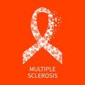 Ribbon as a symbol of multiple sclerosis