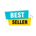Ribbon banner with text Best seller tag speech bubble. Vector