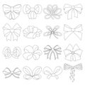 Ribbon, basma, bandage, and other web icon in outline style.Textiles, decor, bows, icons in set collection.