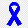 Simple Shinning Blue Ribbon, at transparent effect background