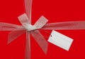 Ribbon bow and gift card