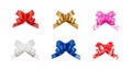 Ribbon bows - red, pink, blue, gold - all colors Royalty Free Stock Photo