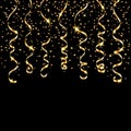 Ribbon confetti isolated