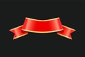 Ribbon Curved Stripe Banner Vector Illustration