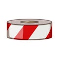 ribbon danger tape cartoon vector illustration