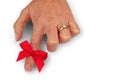 Ribbon on finger